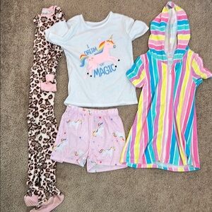 Colorful Kids Pajama and Robe Set